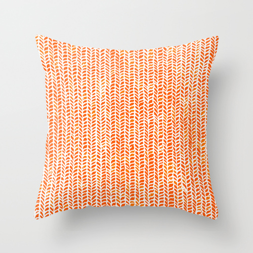 Personalized Orange Monogram Pillowcase